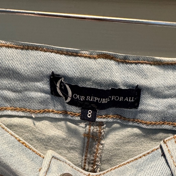 Our Republic For All High Rise Wide Leg Light Blue Women's Jeans 8 NWT - Picture 2 of 7